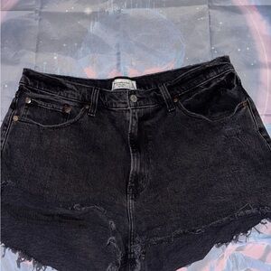 Abercrombie & Fitch Dark Gray Denim Shorts